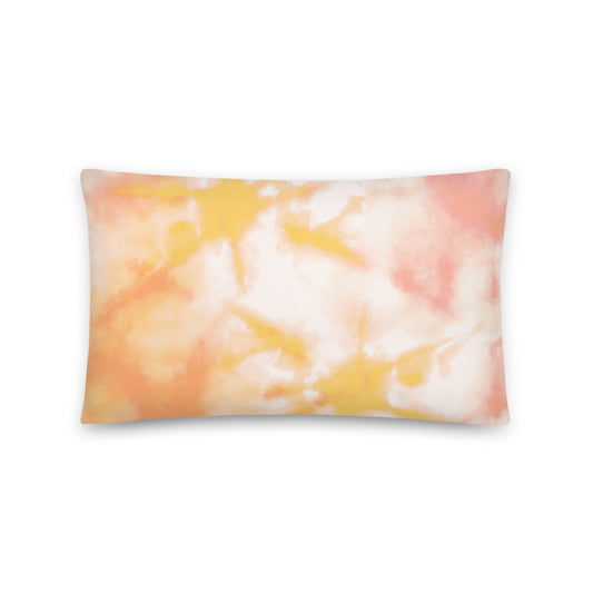 Coral Tie Dye - Decorative Accent Throw Pillow