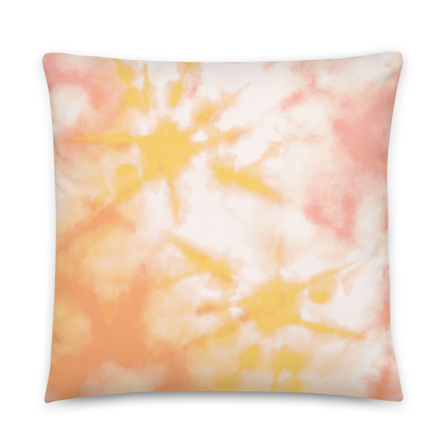 Coral Tie Dye - Decorative Accent Throw Pillow