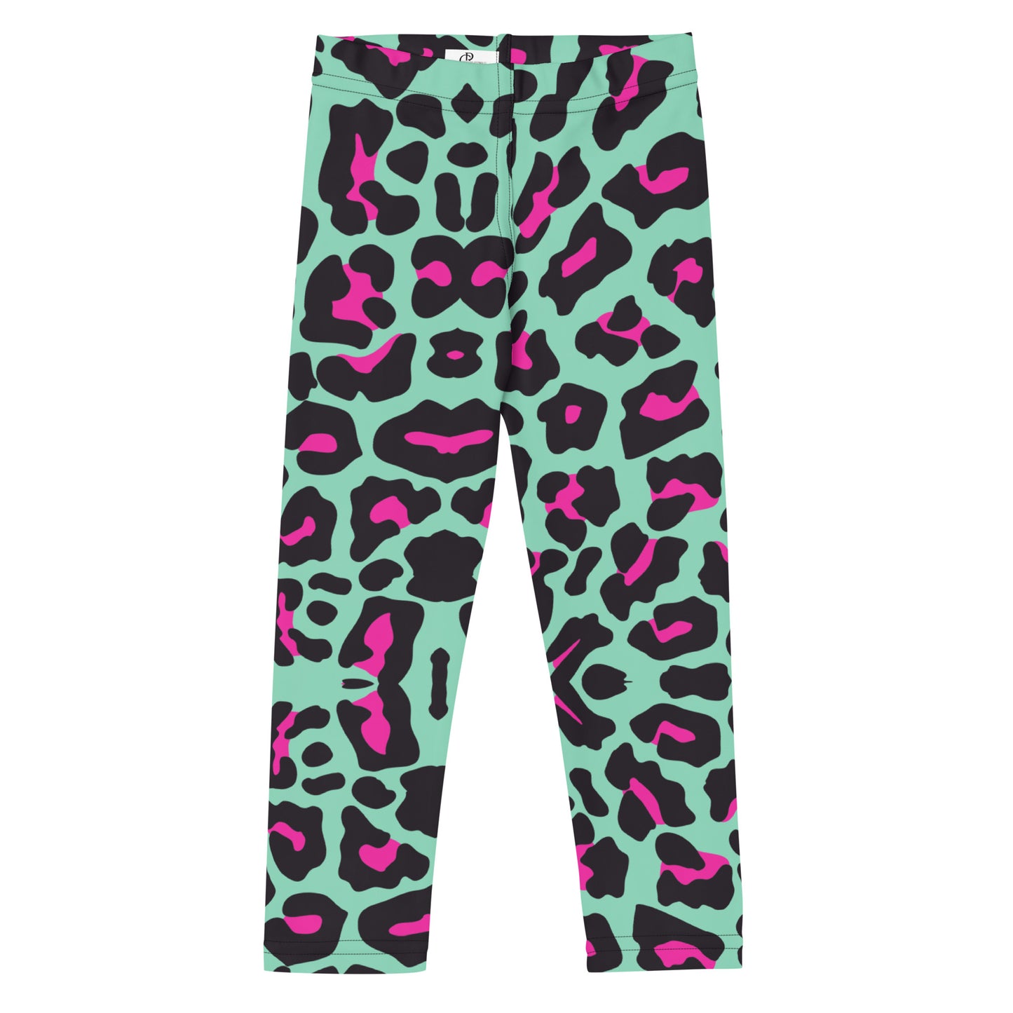 Green and Pink Leopard Print Leggings 4T-7Y
