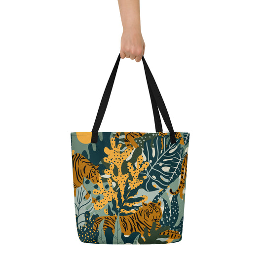 Jungle Print Large Tote Bag