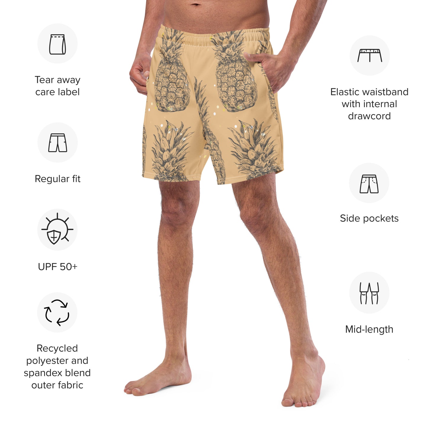 Pineapple Print Trunks
