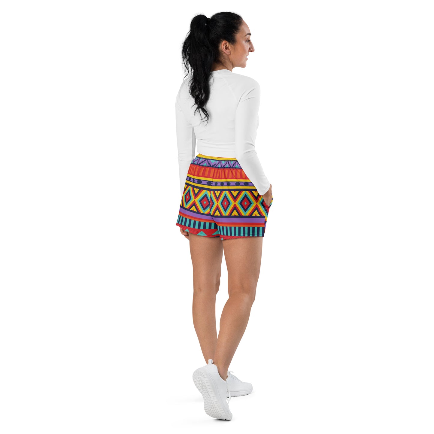 Tribal Print Athletic Shorts