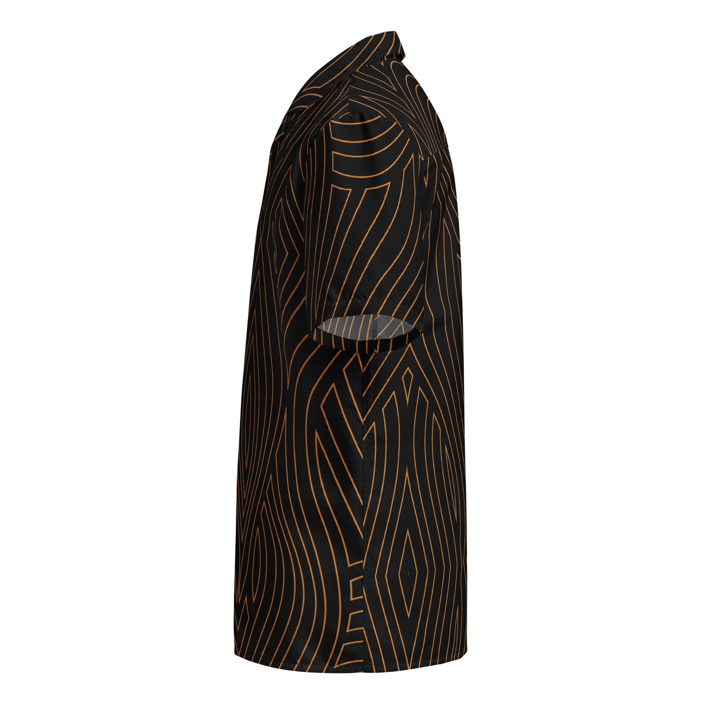 Gold Abstract Button-Up Shirt