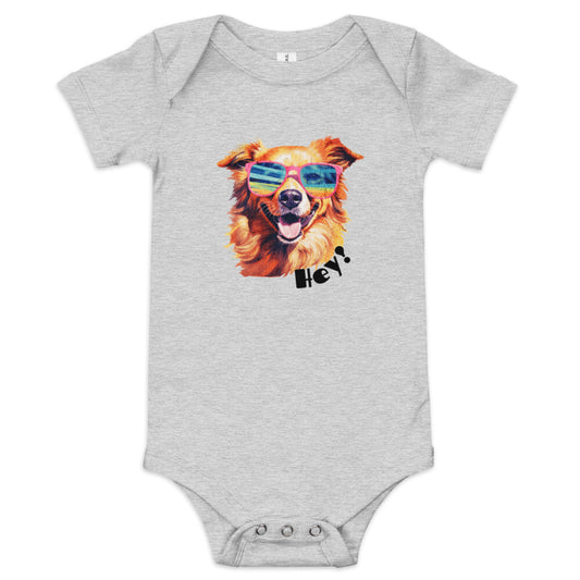 Hey! Short Sleeve Onesie 3M-24M