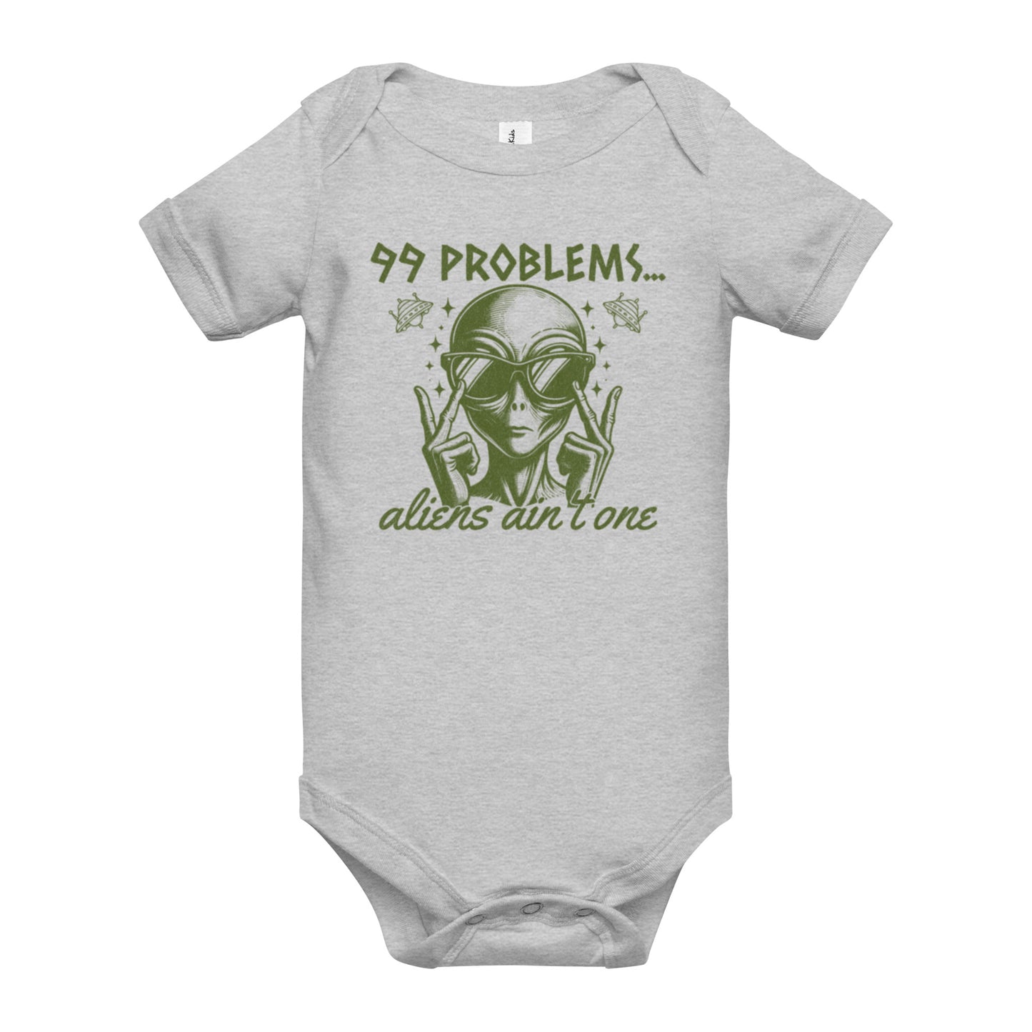 Aliens Ain't a Problem Onesie 3M-24M