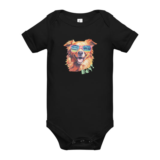 Hey! Short Sleeve Onesie 3M-24M