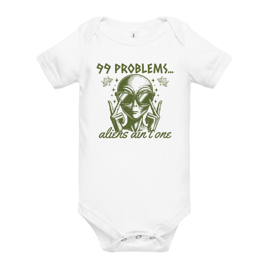 Aliens Ain't a Problem Onesie 3M-24M