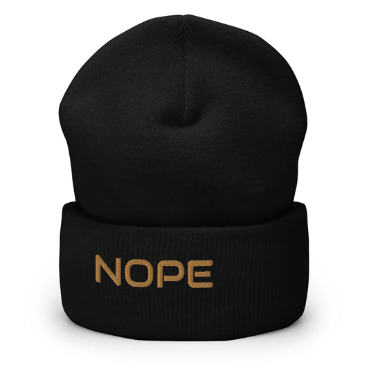 NOPE Cuffed Beanie