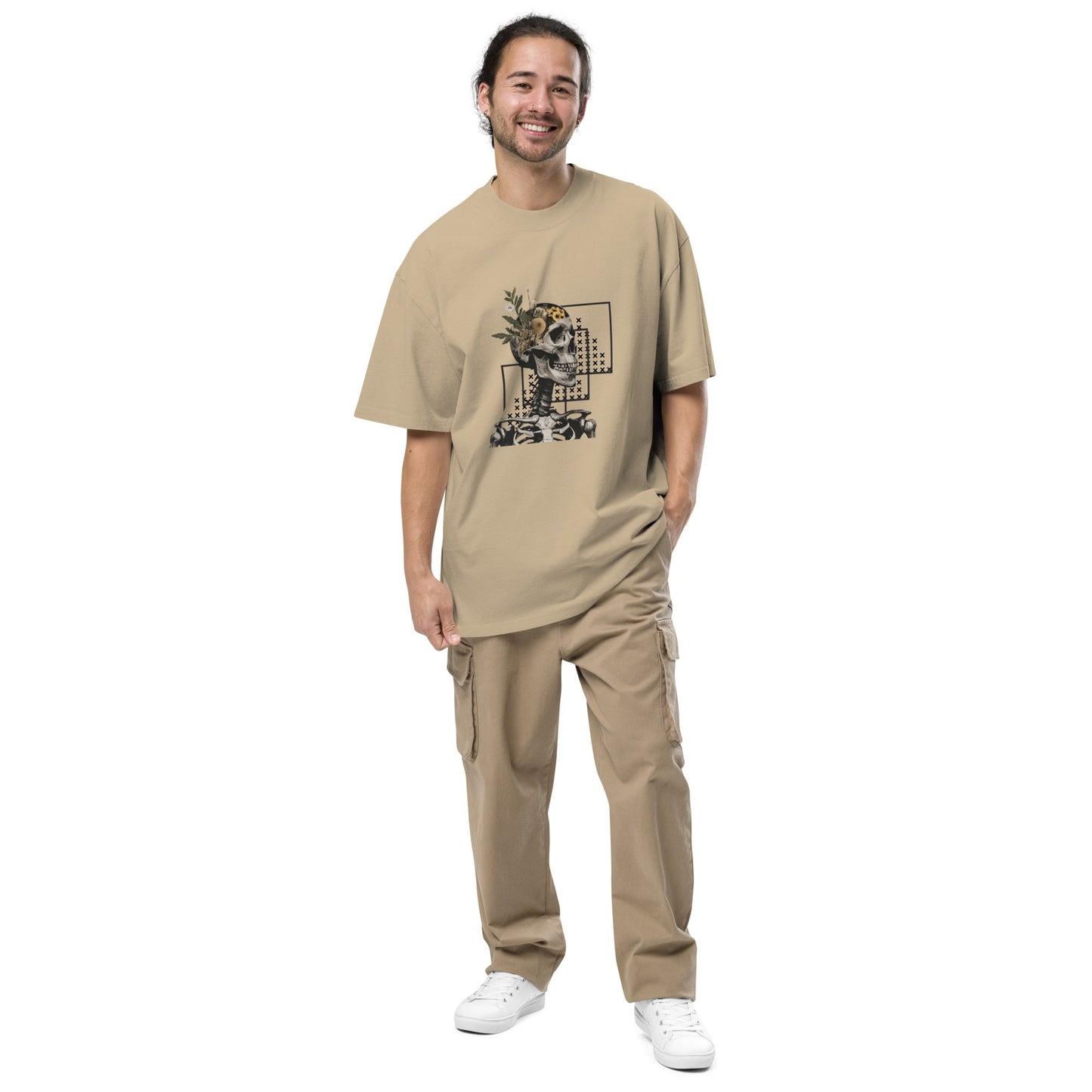 Skeleton Geometric Oversized Graphic Tee