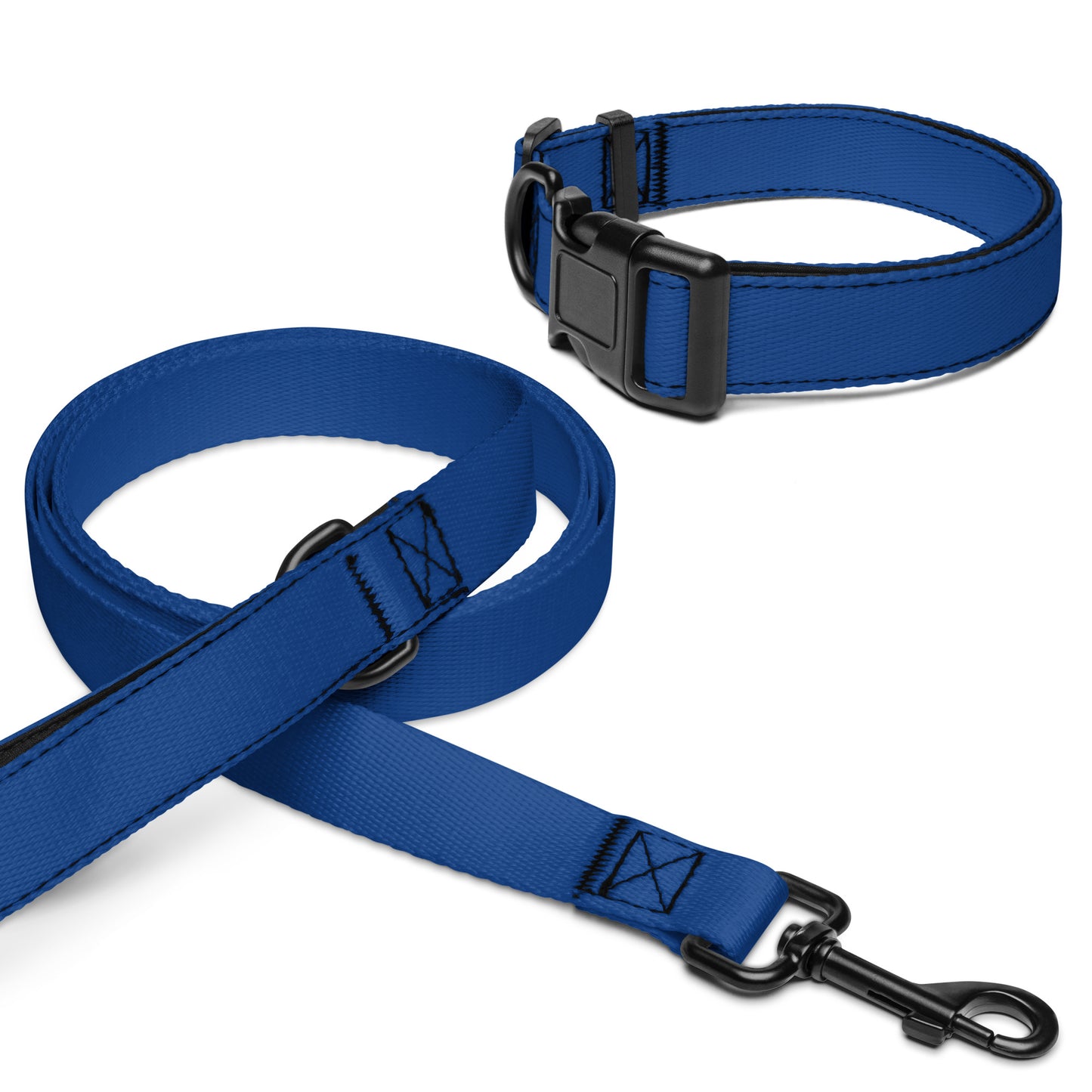 Navy Pet Collar & Leash