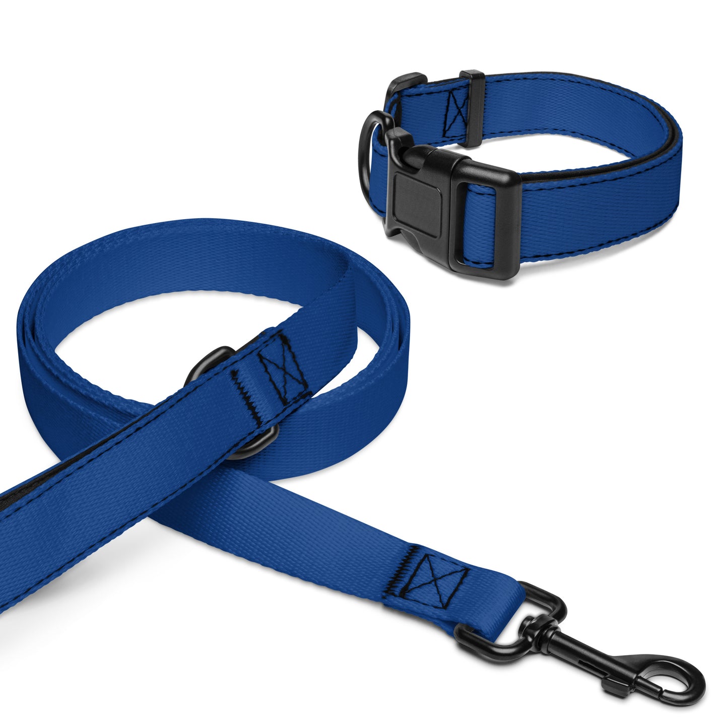 Navy Pet Collar & Leash