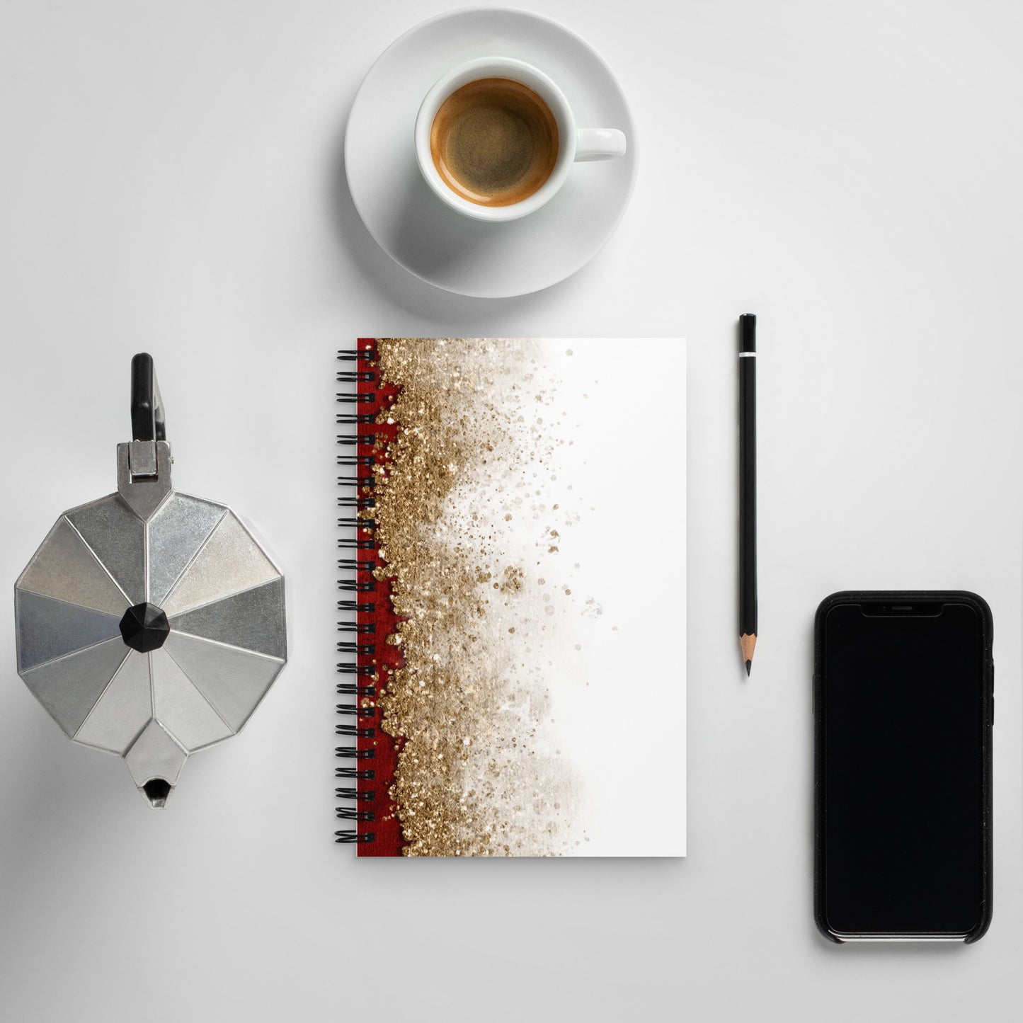 Glitter Edge Spiral Notebook