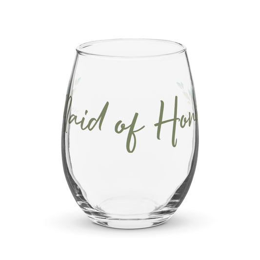 Maid of Honor Stemless Wine Glass