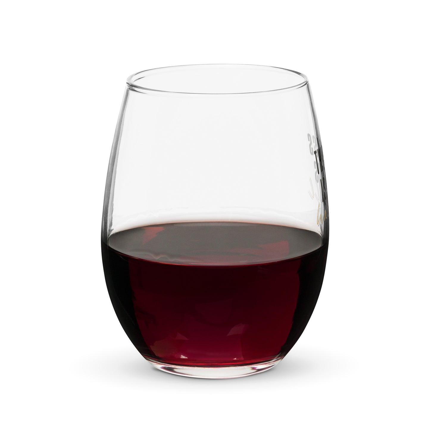 Glass Half Full Stemless Wine Glass
