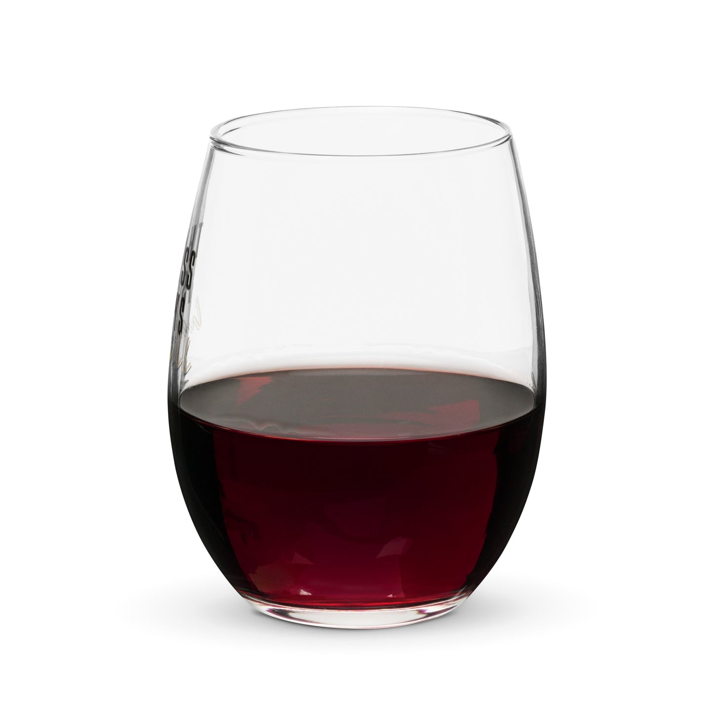Glass Half Full Stemless Wine Glass