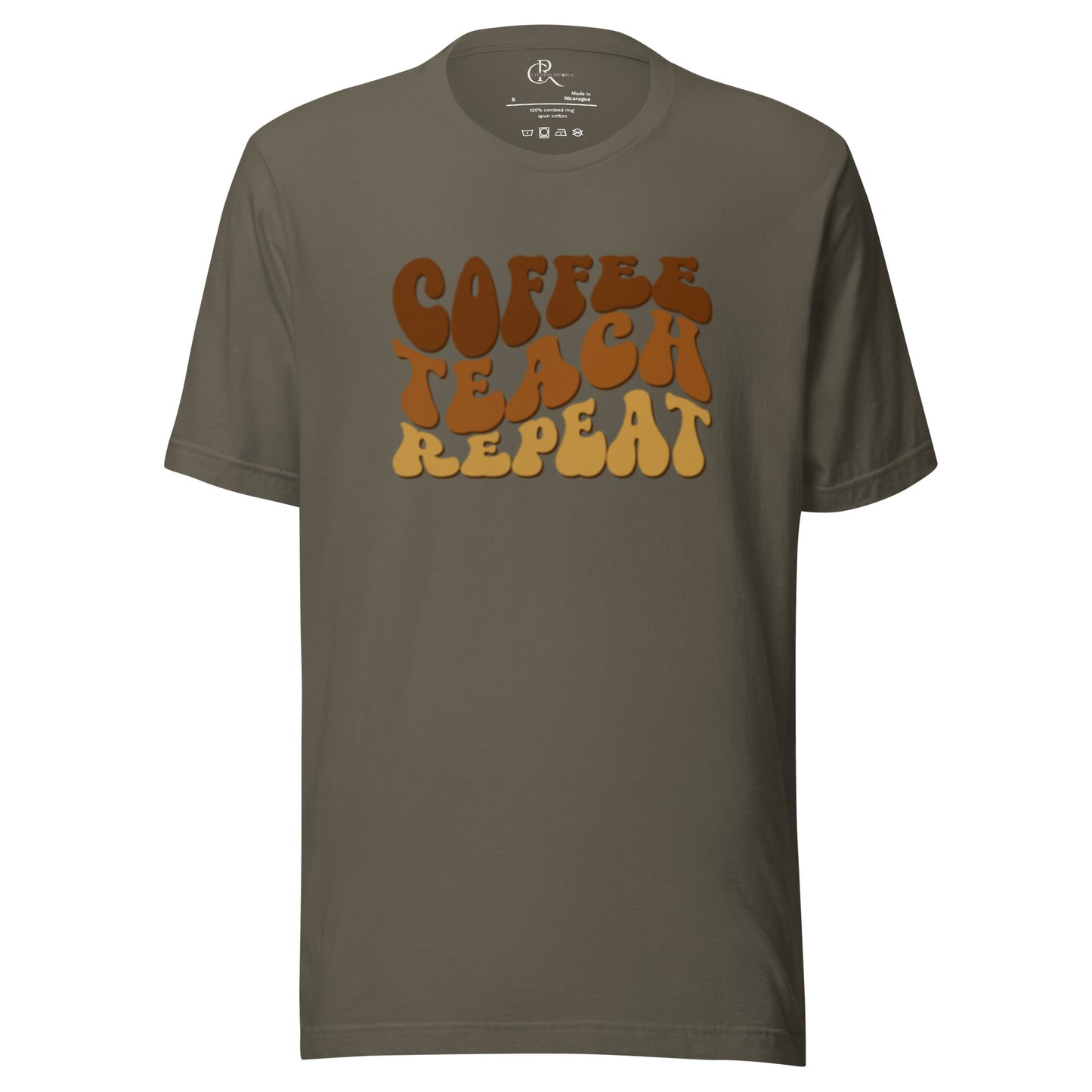 Coffee,Teach, Repeat - Women's Graphic T-Shirt