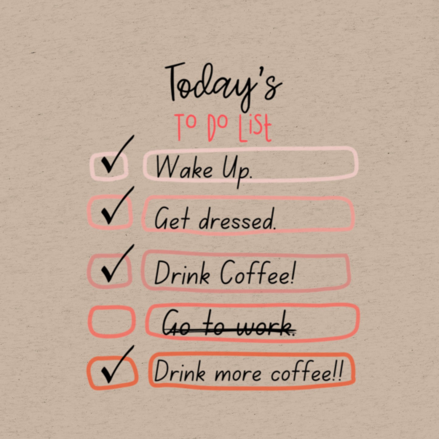 To-Do List Graphic T-Shirt