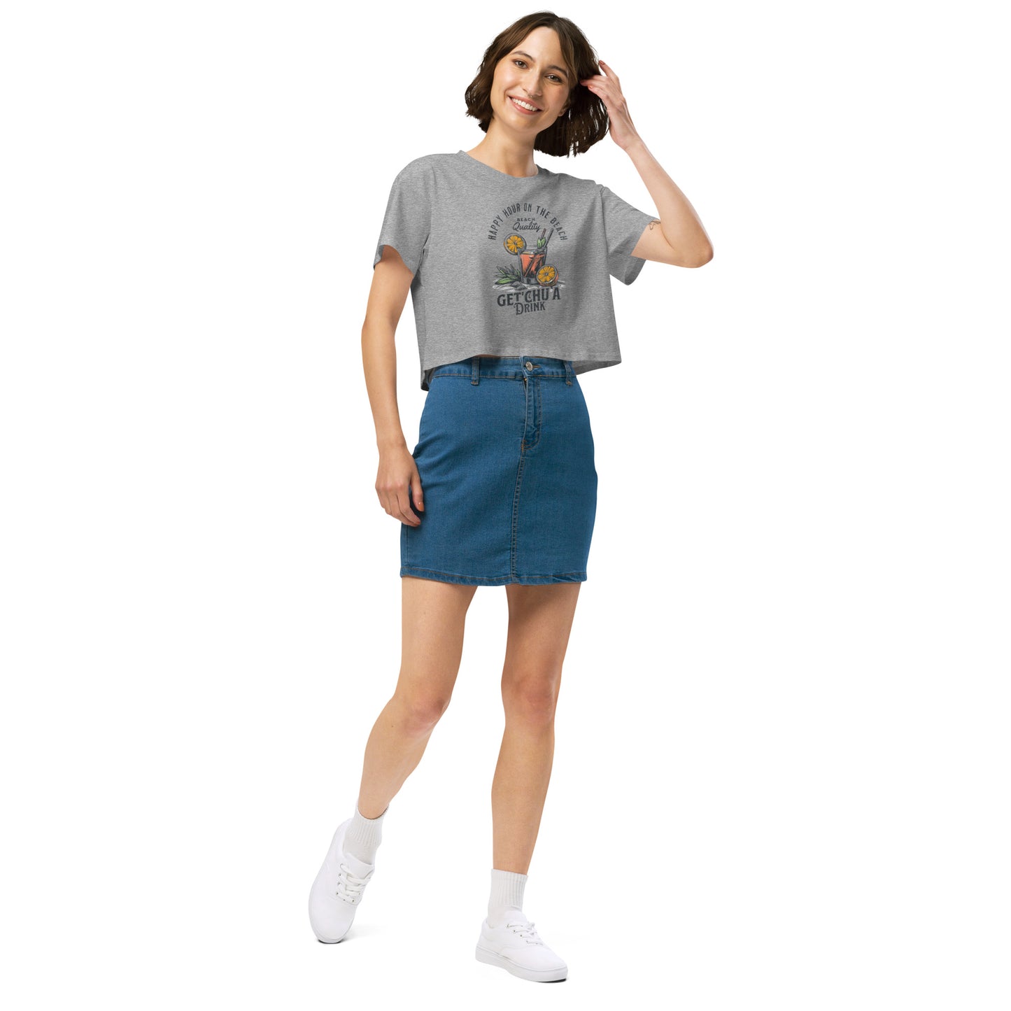 Beach Drink Crop Top