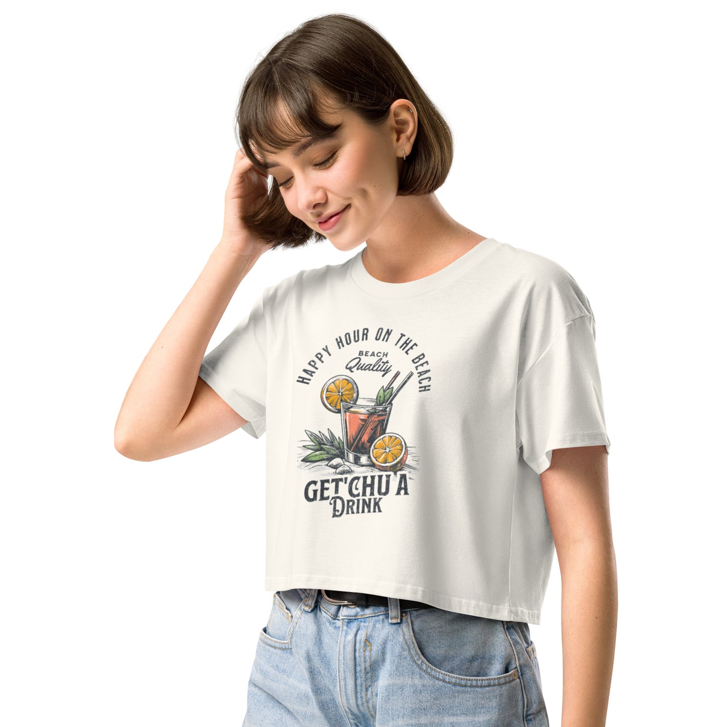 Beach Drink Crop Top
