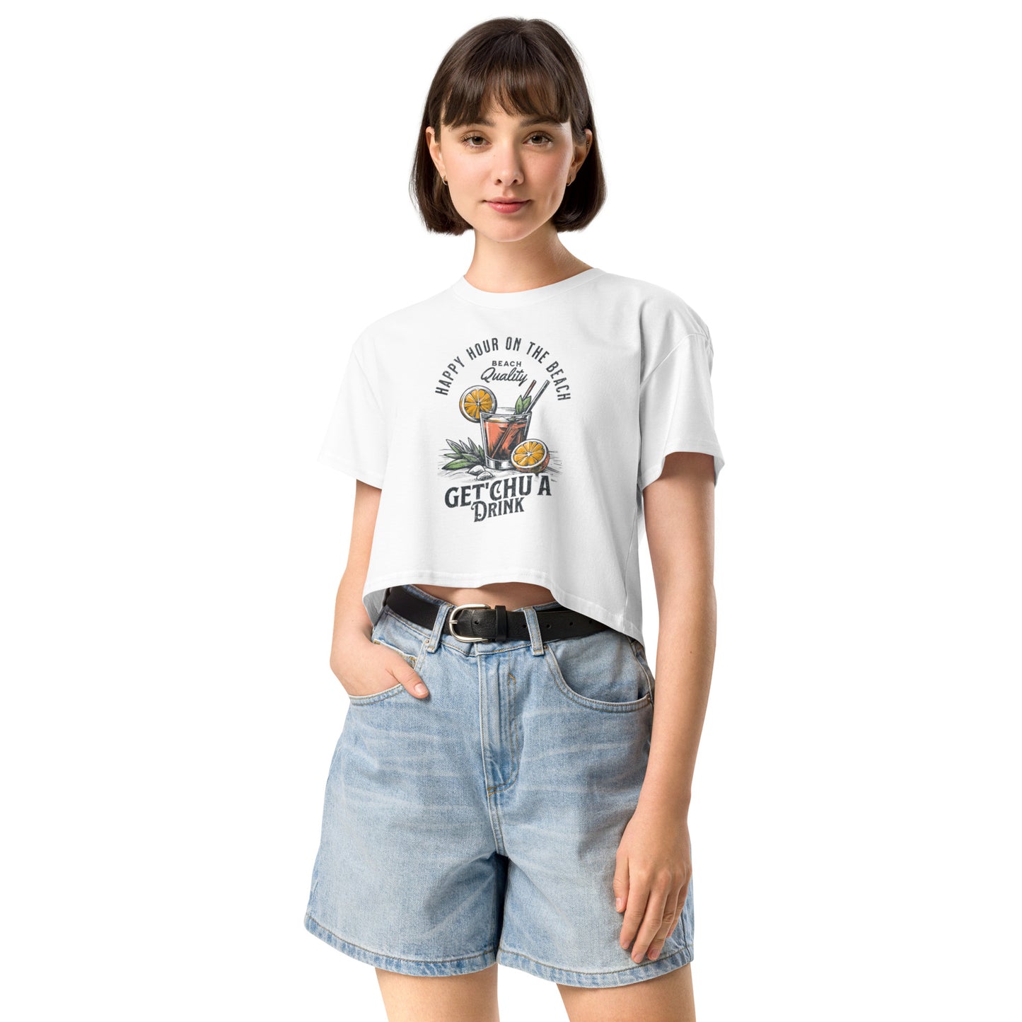 Beach Drink Crop Top