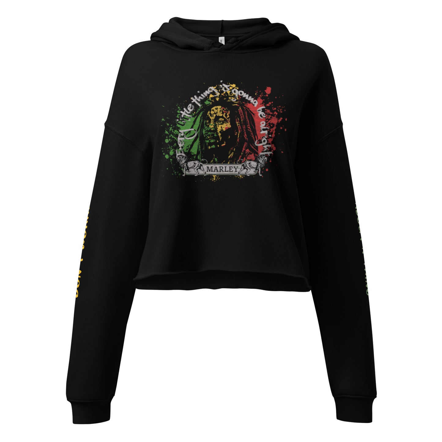 Marley - Cropped Graphic Hoodie Pullover