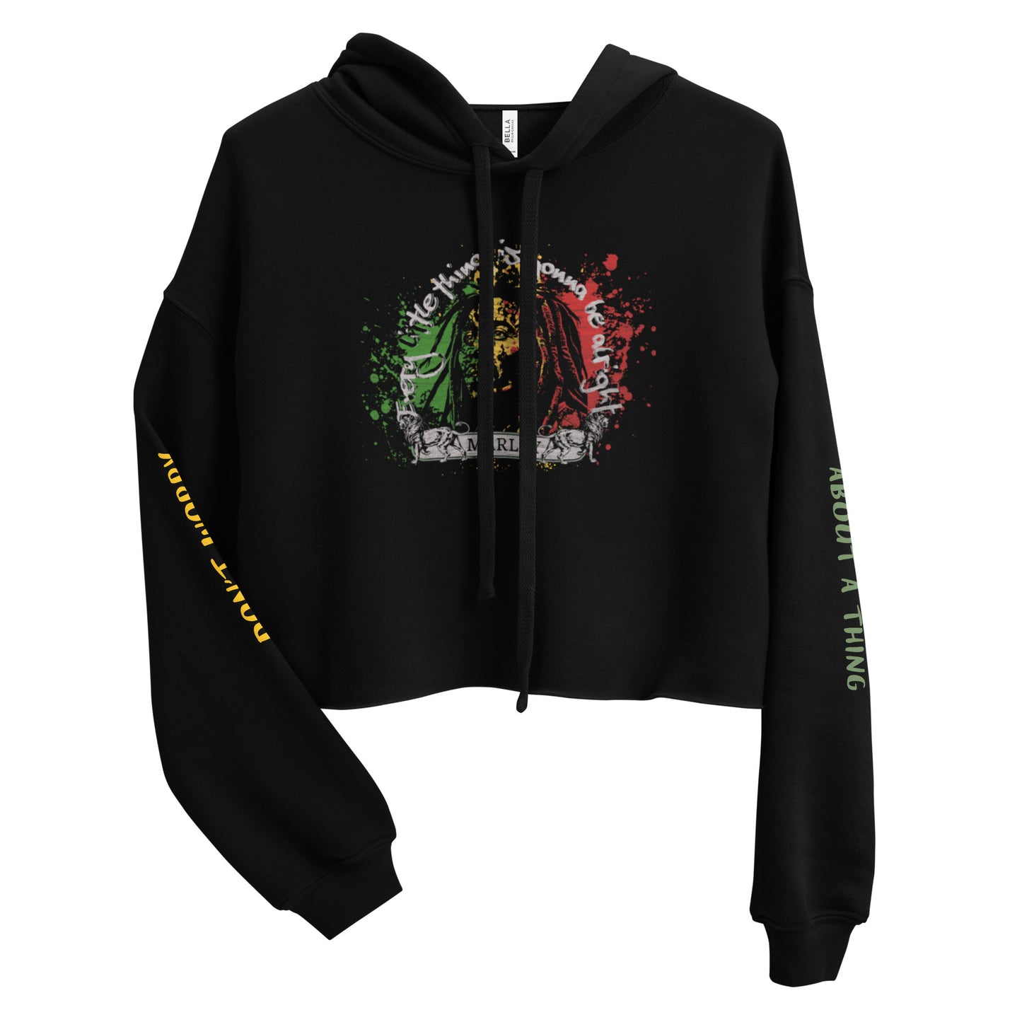 Marley - Cropped Graphic Hoodie Pullover