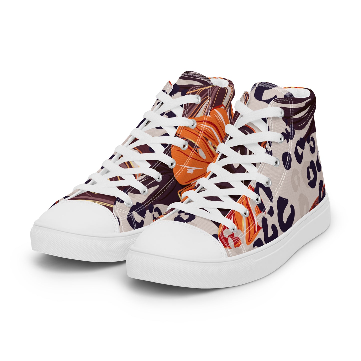 Tropic Leopard Womens Canvas High Tops