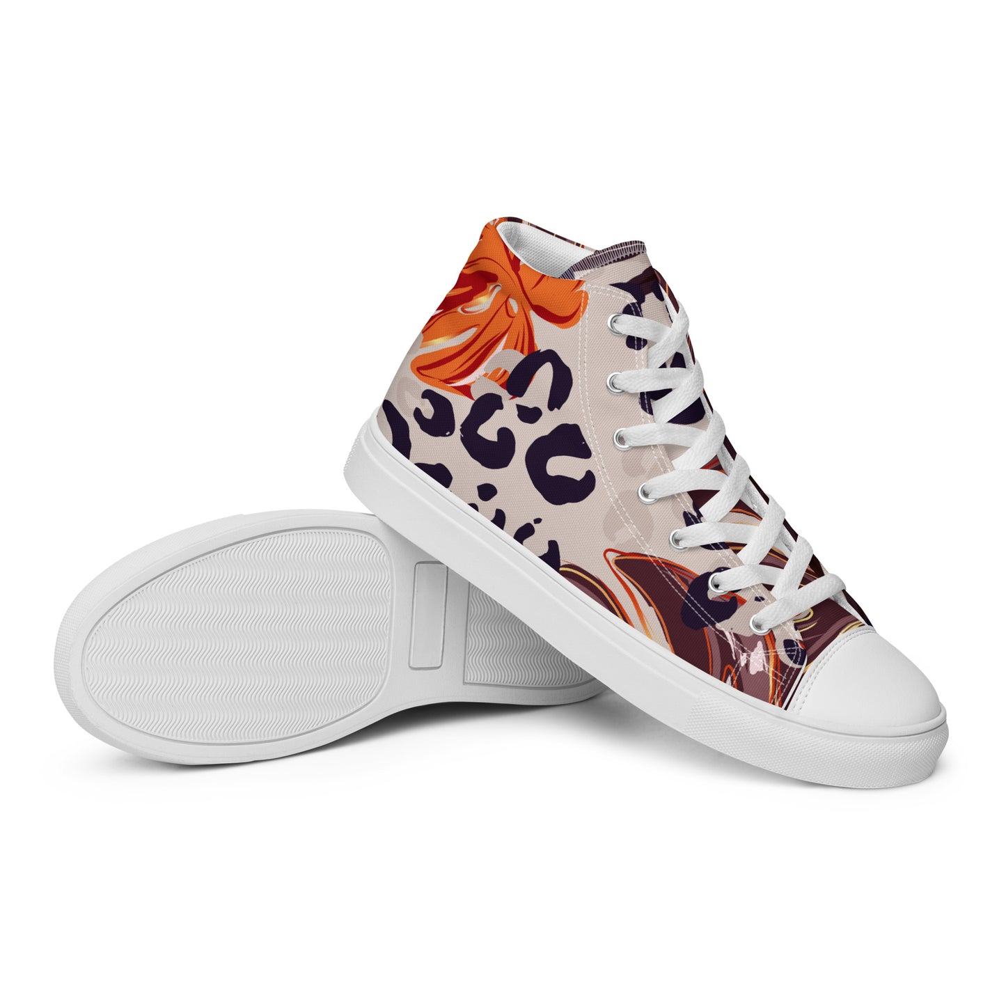 Tropic Leopard Womens Canvas High Tops