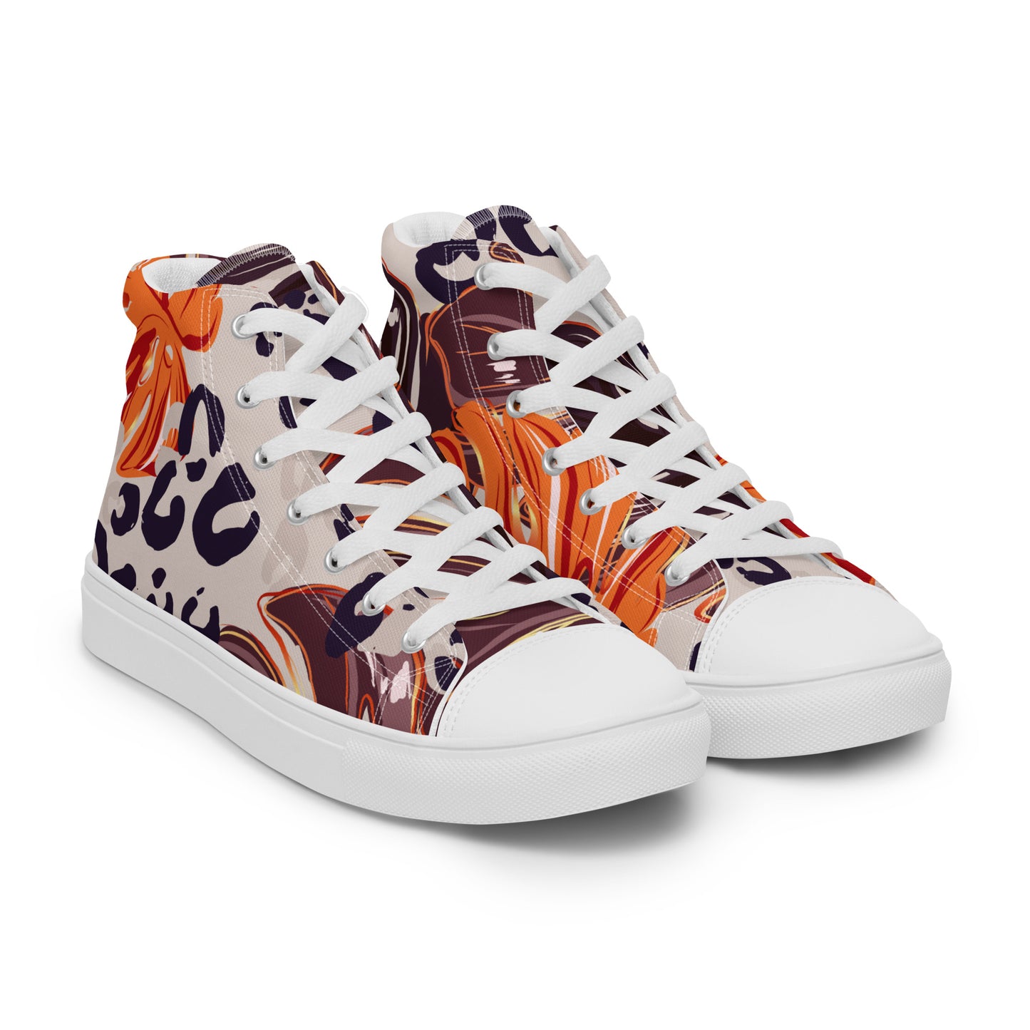 Tropic Leopard Womens Canvas High Tops