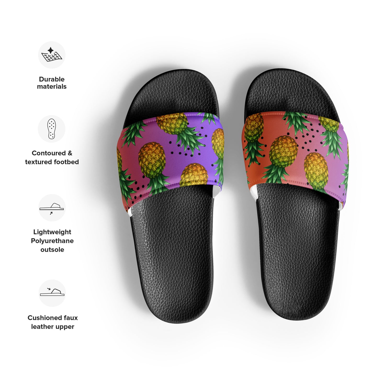 Pineapple Print Women's Slides