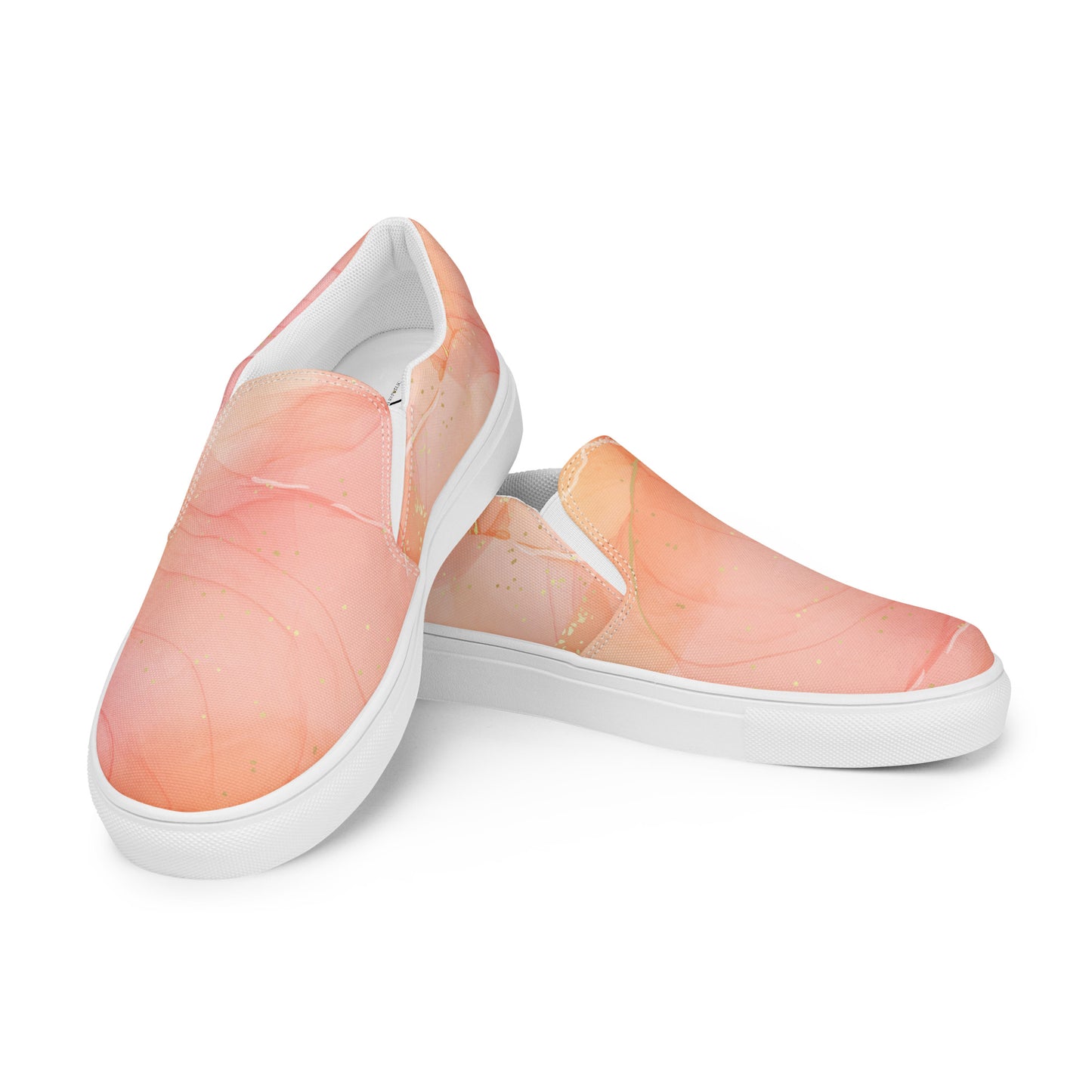 Just Peachy - Women's Canvas Slip-On Sneakers