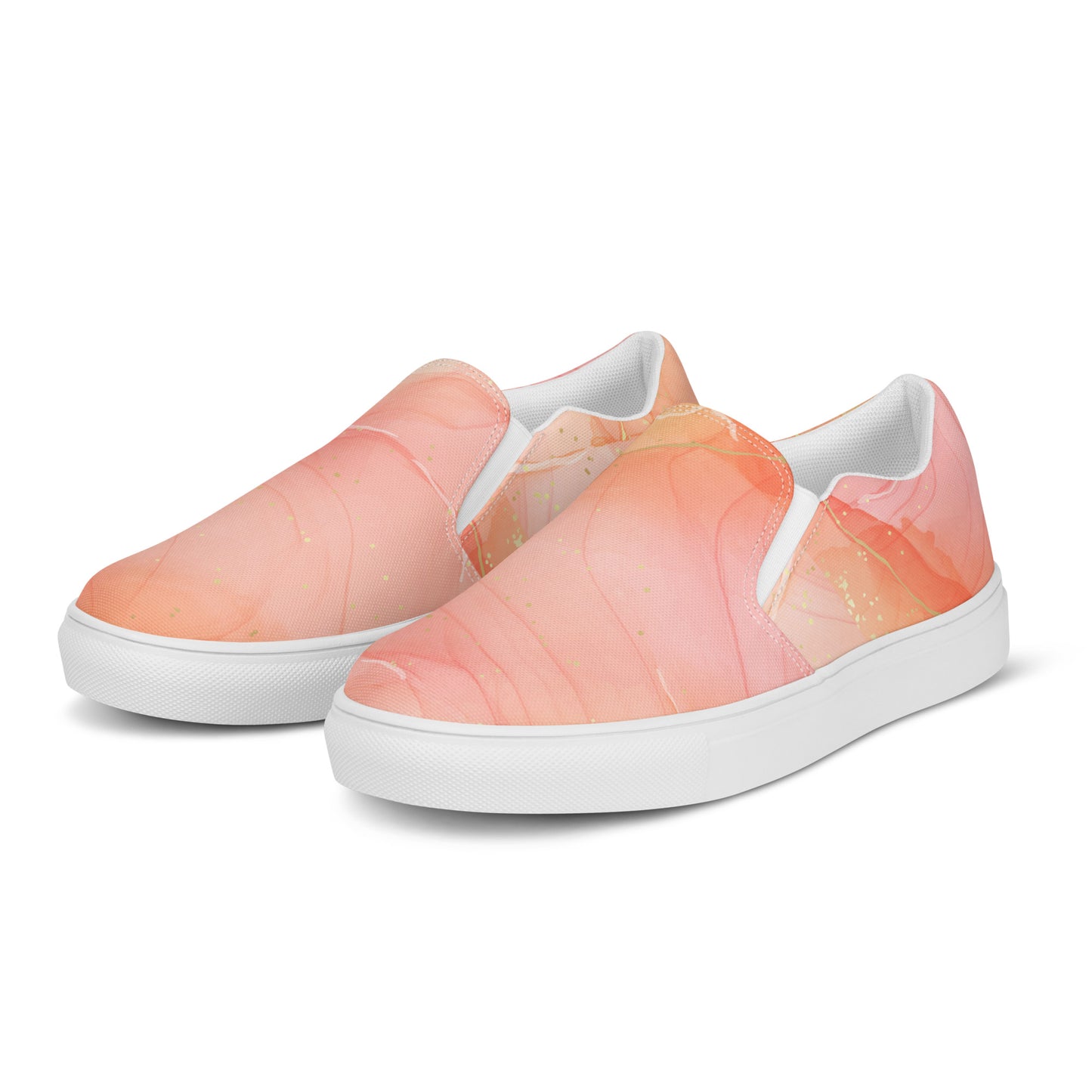 Just Peachy - Women's Canvas Slip-On Sneakers
